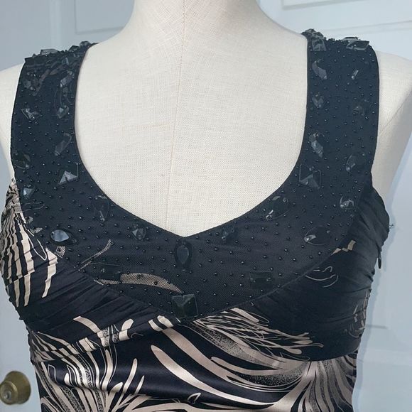 BEBE Women’s Y2K Stretch Silk Cocktail Formal Maxi Dress Gown size XS - Picture 3 of 14